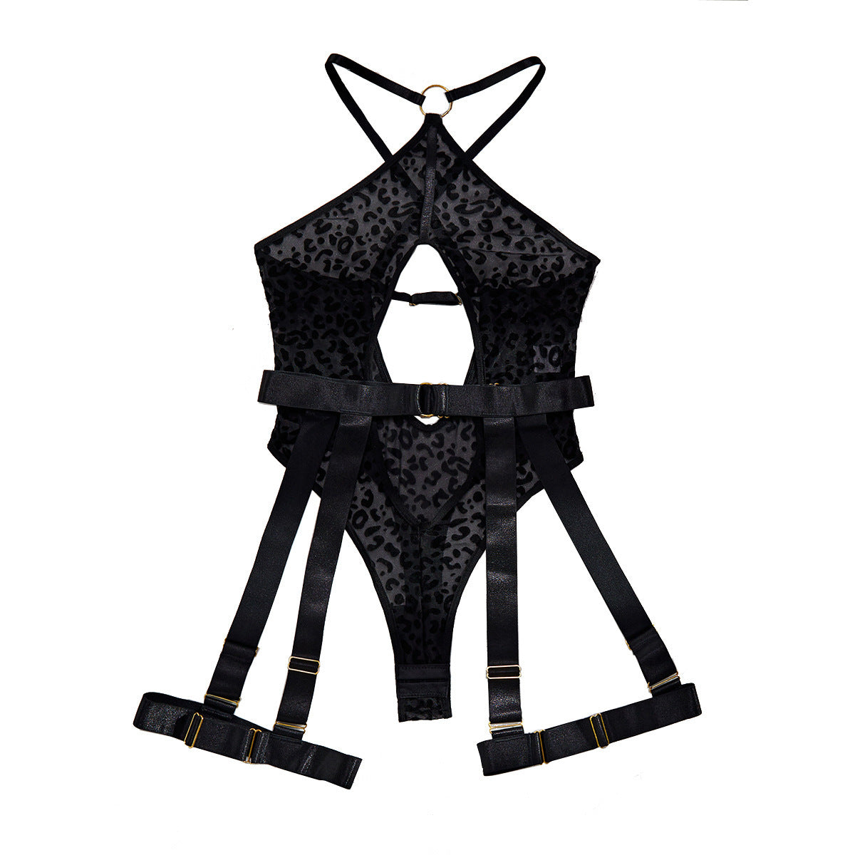 Cross Backless Jumpsuit Garter Suit