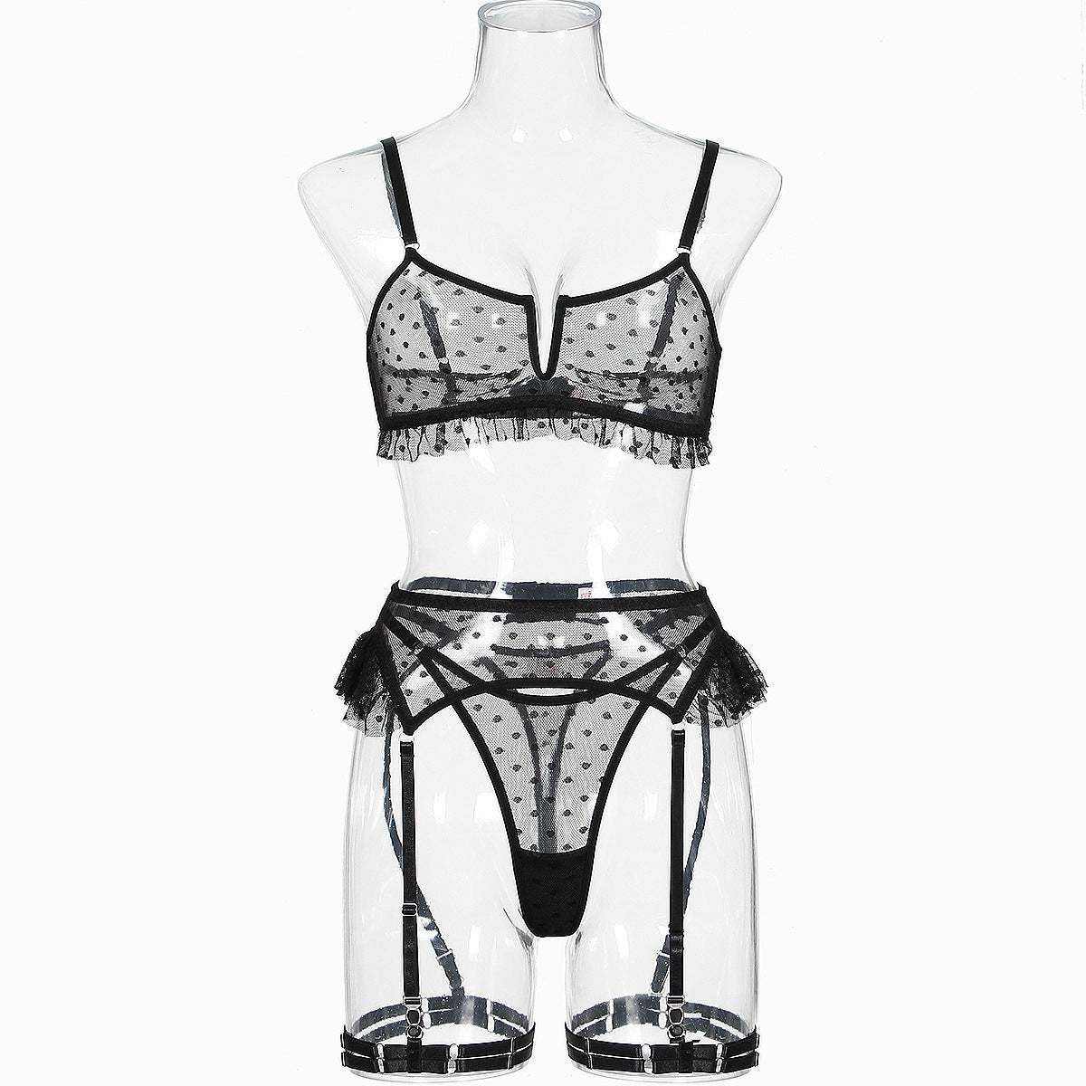 Ruffled Garter Leg Circle Four-piece Set