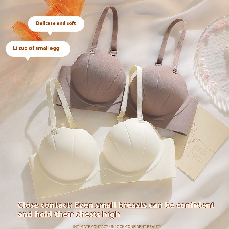 Glossy Shell Palm Cup Seamless Underwear For Women