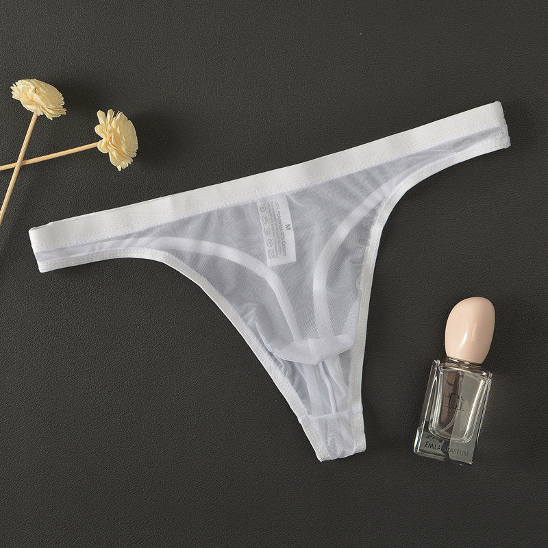 Men's Gauze Sexy Transparent Thong