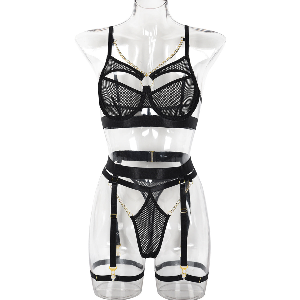 INS Hollow Sexy Ladies Three-piece Set