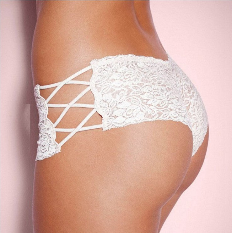 Lace Hollow Cross Sexy Underwear Boxer Briefs
