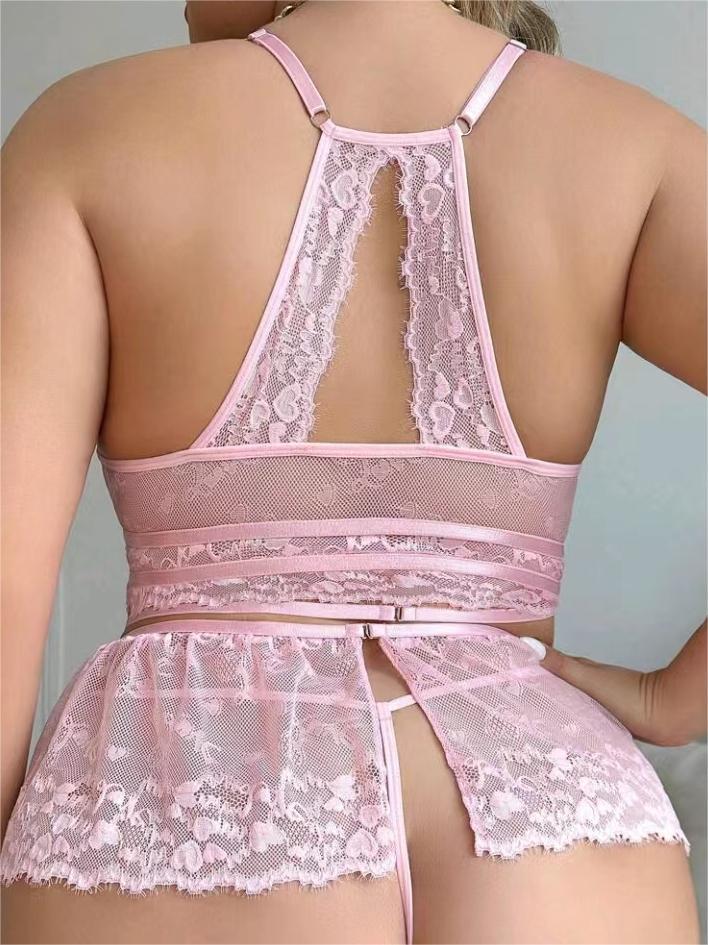 Sexy Seduction Lace See-through Underwear Suit