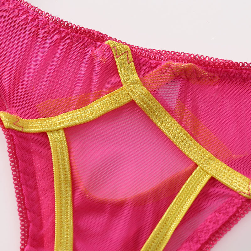Garter Mesh Panel Body Sculpting Split Suit