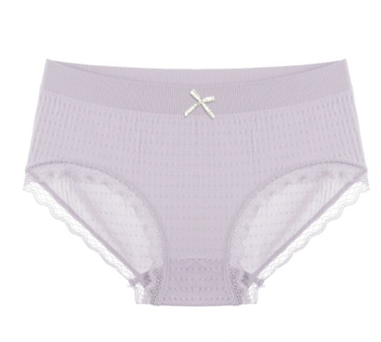 Graphene Bottom Crotch Breathable Panties Female Mid-waist Student Cloud Pants Briefs