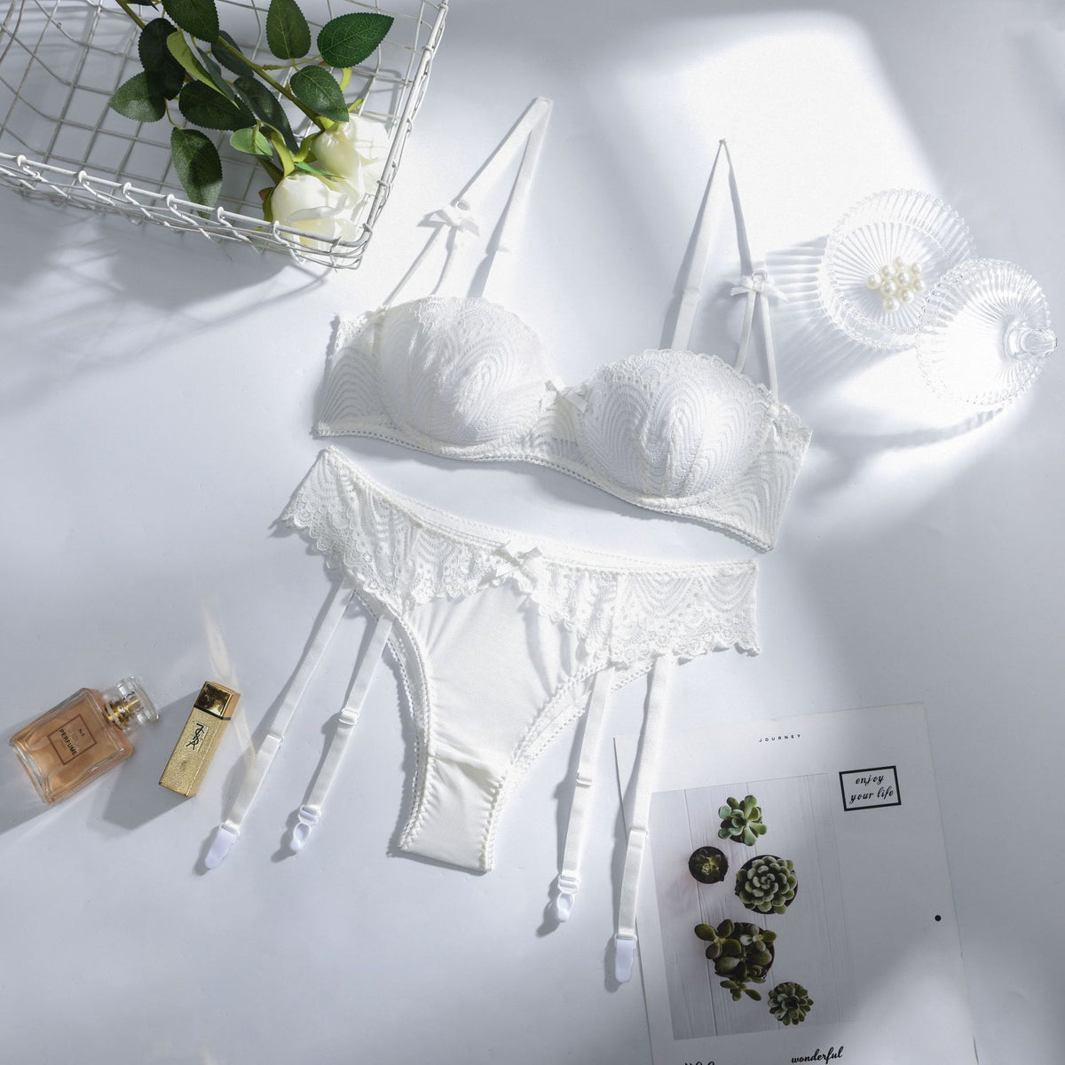 Lace Bra With Steel Ring Gathers The Breast Support Underwear