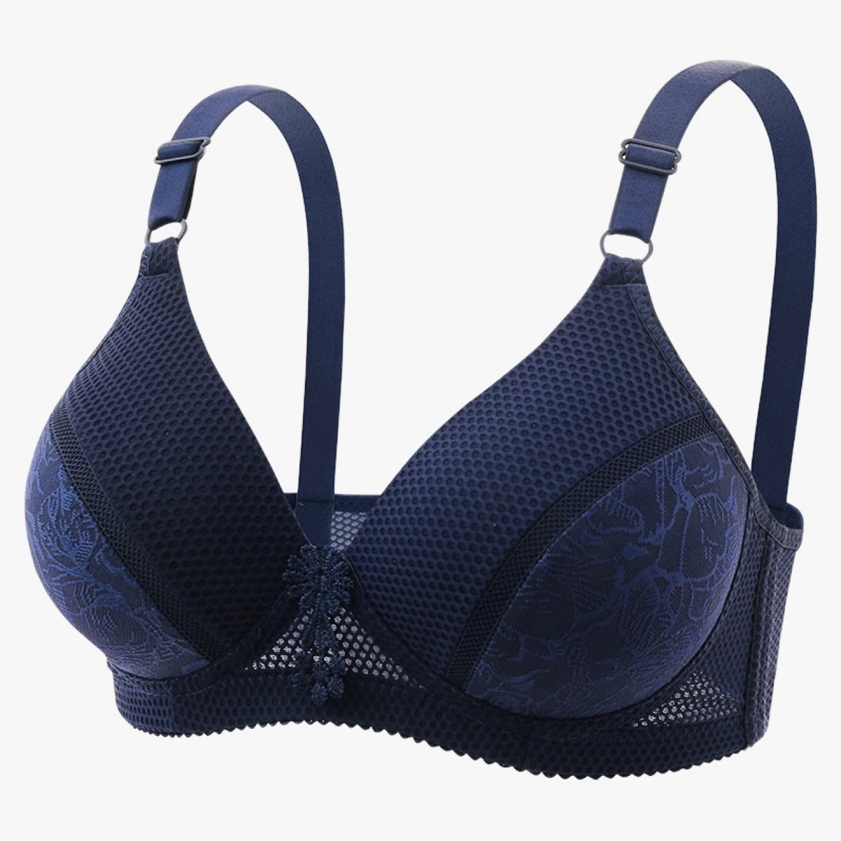 Women's Steel Wire Mesh Medium Cup Plus Size Push Up Underwear