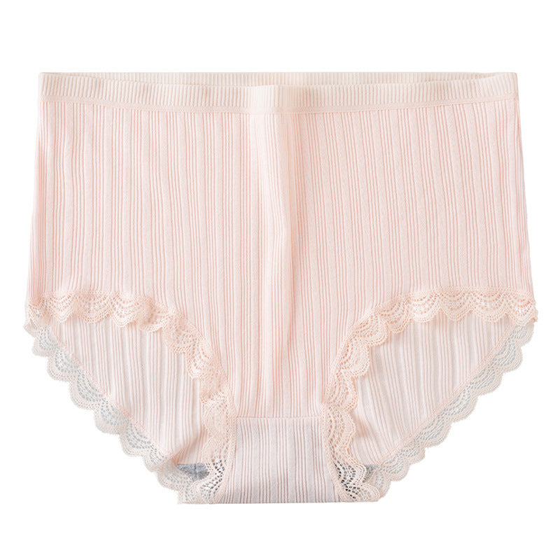 Women's High-waisted Panties Honeycomb Antibacterial Crotch Underwear Women's Cotton