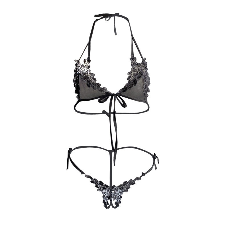 Sexy Lingerie Sexy Three-point Small Breast Size Exaggerating Bra Pure Desire Style Uniform Suit