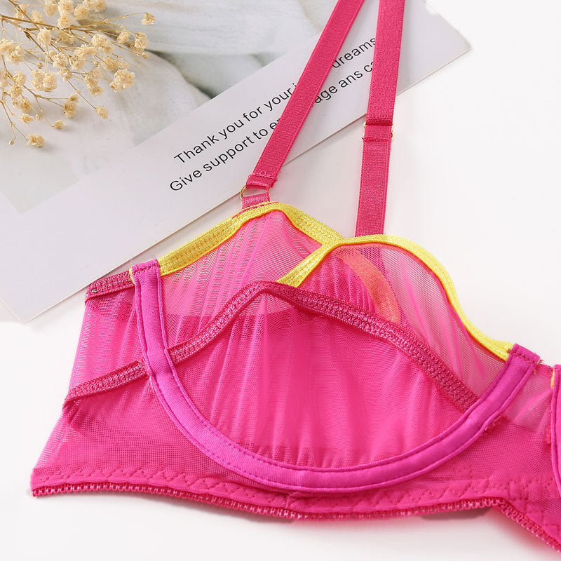 Garter Mesh Panel Body Sculpting Split Suit