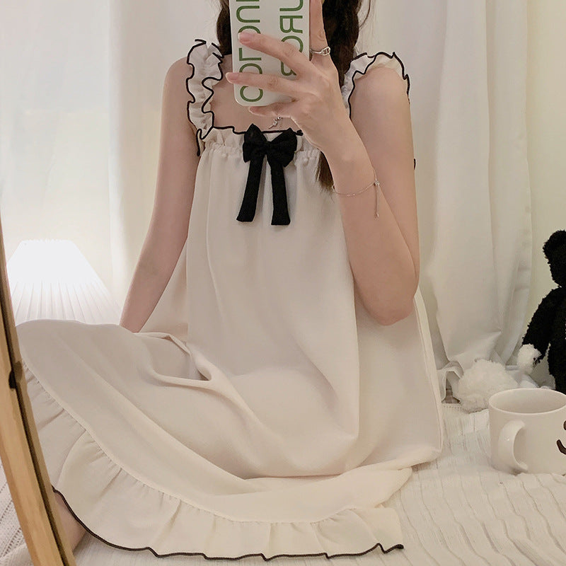 Simple Cute Women's Pajamas Bubble Cotton Homewear