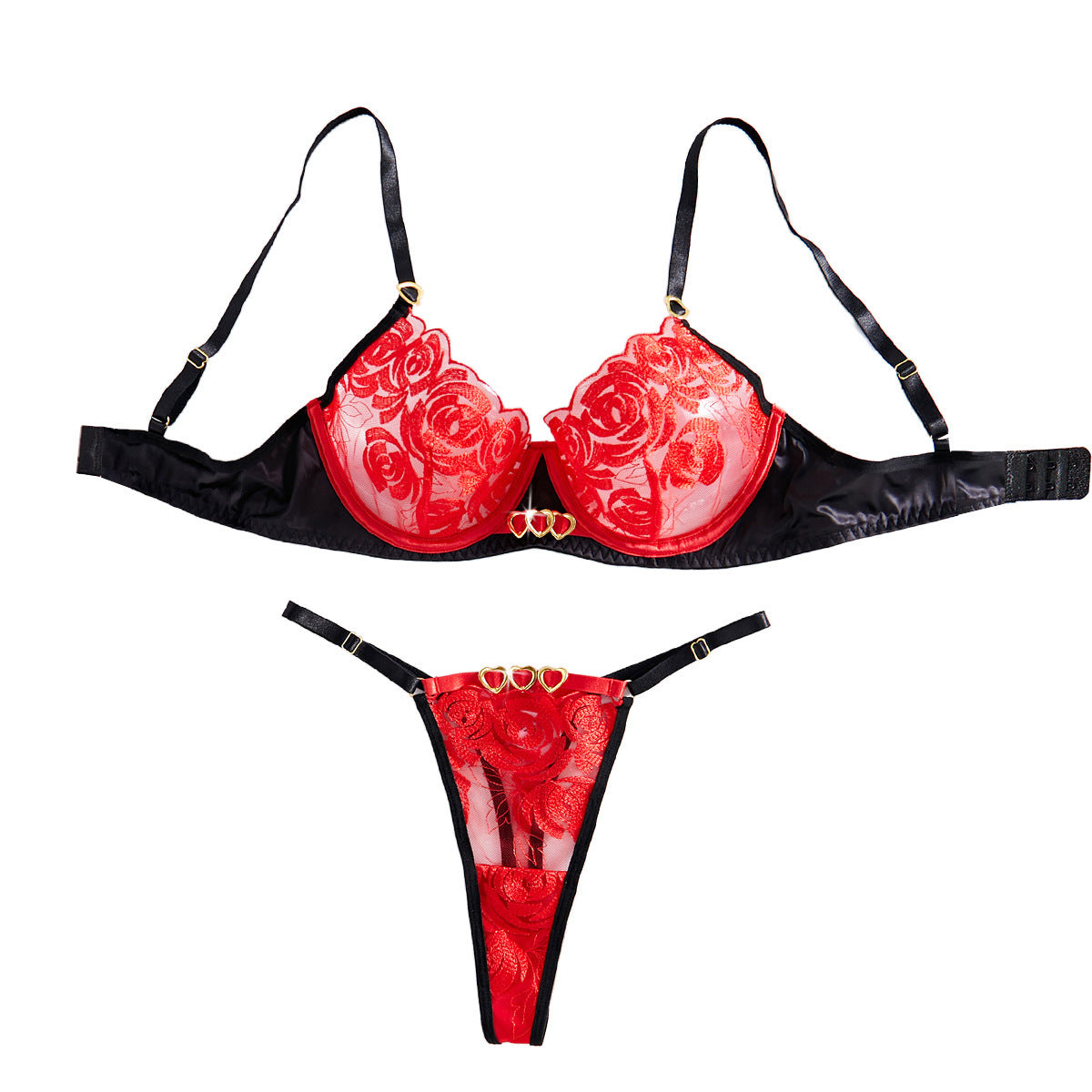 Embroidery Stitching Love Comfortable Mesh