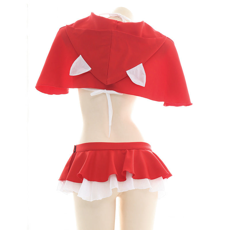 Red Uniform Cloak Suit Pajama Girl