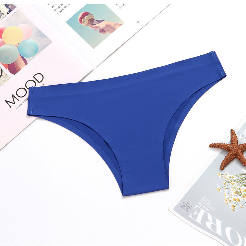 Pure Color Seamless Sexy Ladies Plus Size Briefs