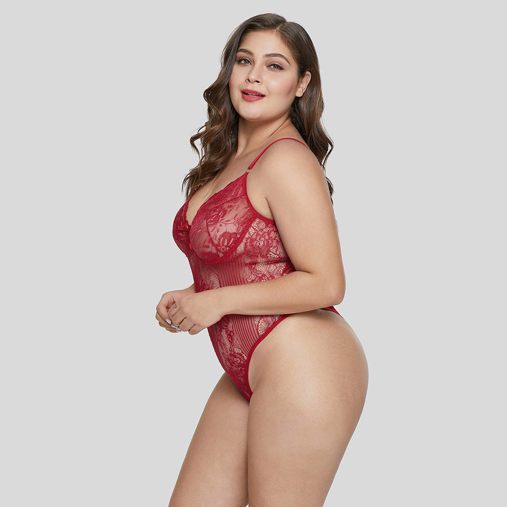 Sexy perspective one-piece pajamas