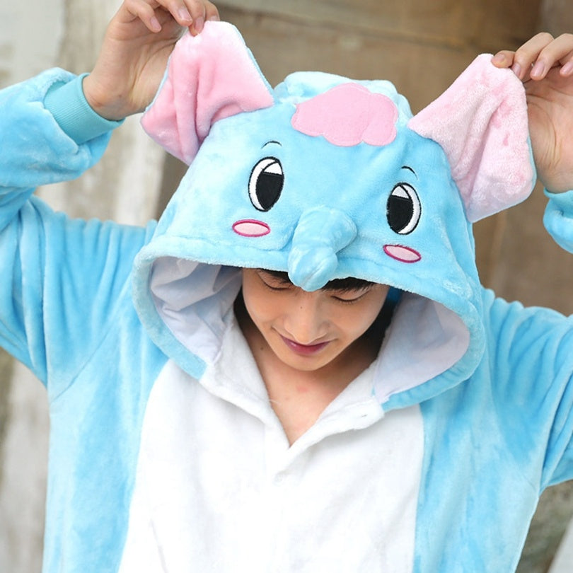 Elephant cartoon animal piece pajamas