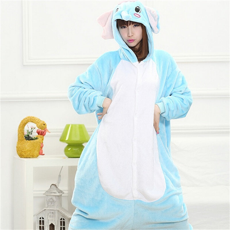 Elephant cartoon animal piece pajamas