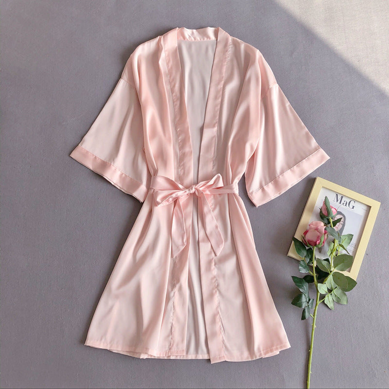 Women's ice silk pajamas nightdress