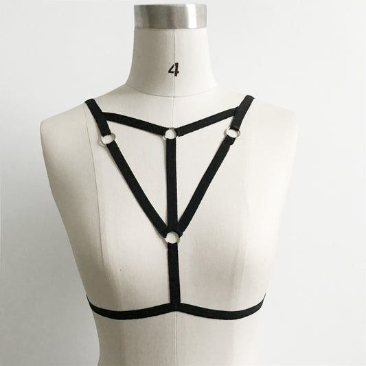 Sexy Charm Elastic Band Top With Lace-up Bra Inside