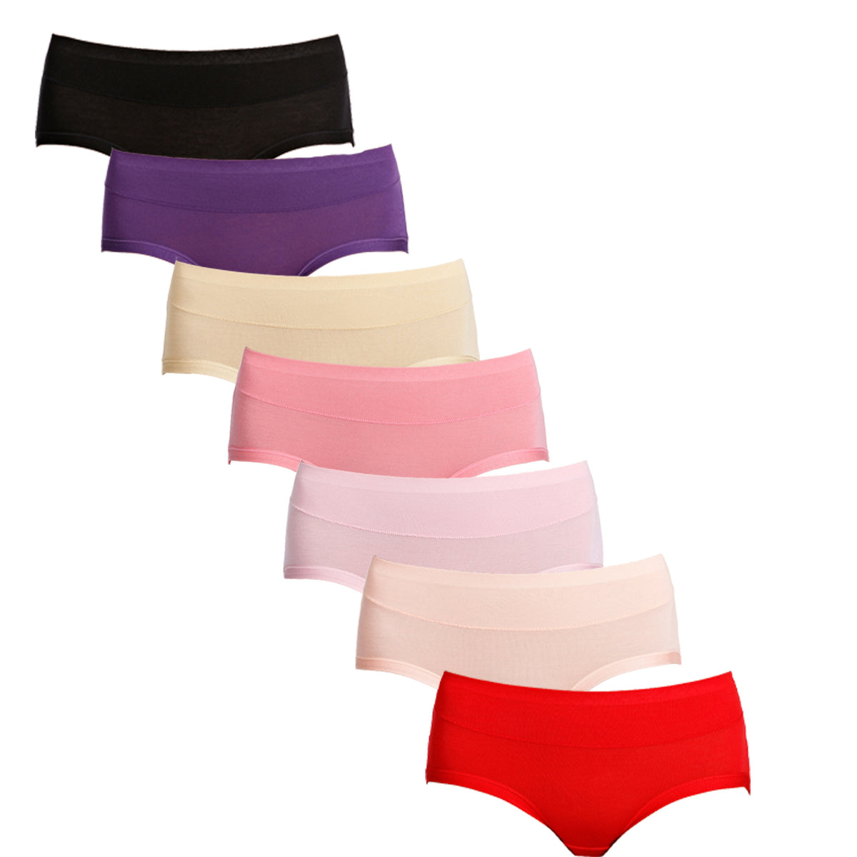 Women's Elastic Modal Bamboo Fiber Mid Waist Underwear