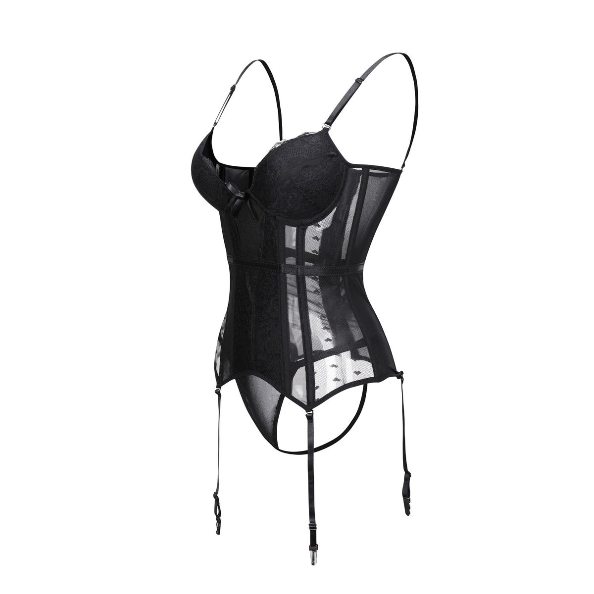 Large Size Satin Lace Stitching Tight-fitting Slimming Gather Suit