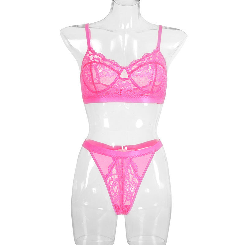 See-Through Lace Sexy Split Suit