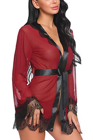 European and American high-end bandage pajamas set see-through sexy pajamas