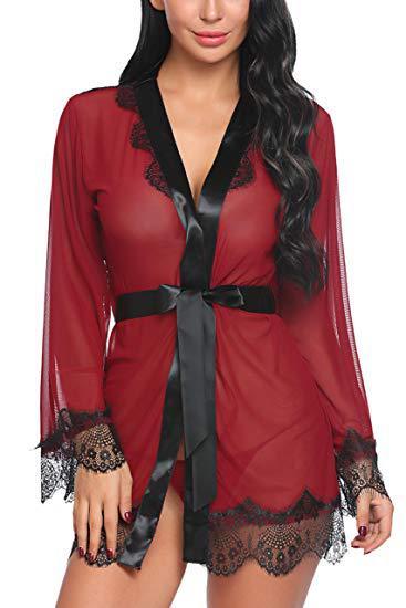 European and American high-end bandage pajamas set see-through sexy pajamas