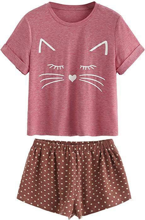 Summer Ladies Cat Casual Pajamas