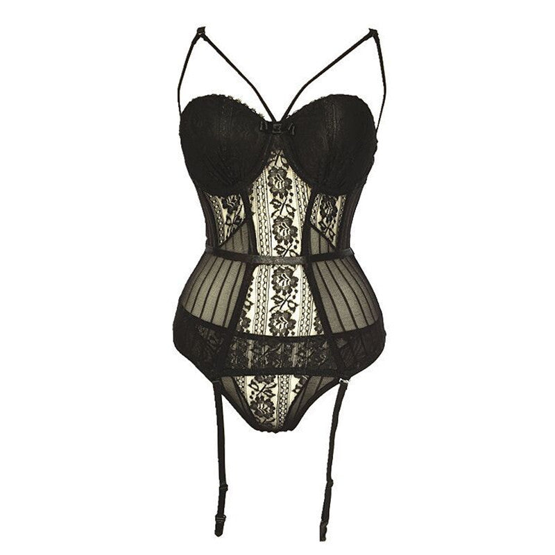 Sexy Lingerie Waistcoat Small Chest One-piece Tights Temptation Garter Stockings