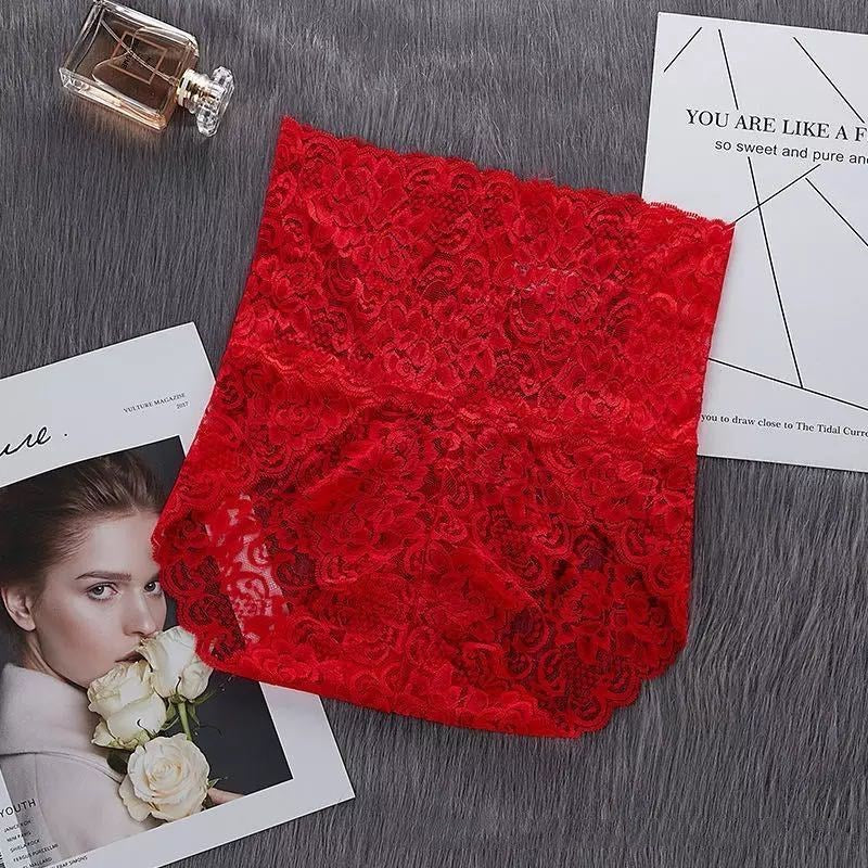 Sexy Seamless Lace Butt-Lifting Cotton Briefs