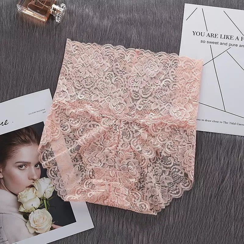 Sexy Seamless Lace Butt-Lifting Cotton Briefs