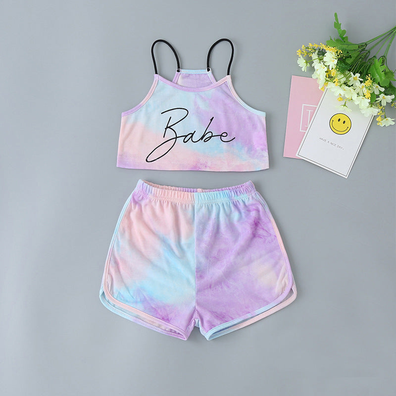 Suspender Vest Casual Shorts Set