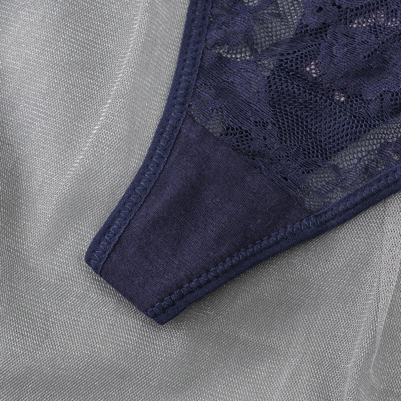 Cotton Low-waist Thong Women Transparent Sexy