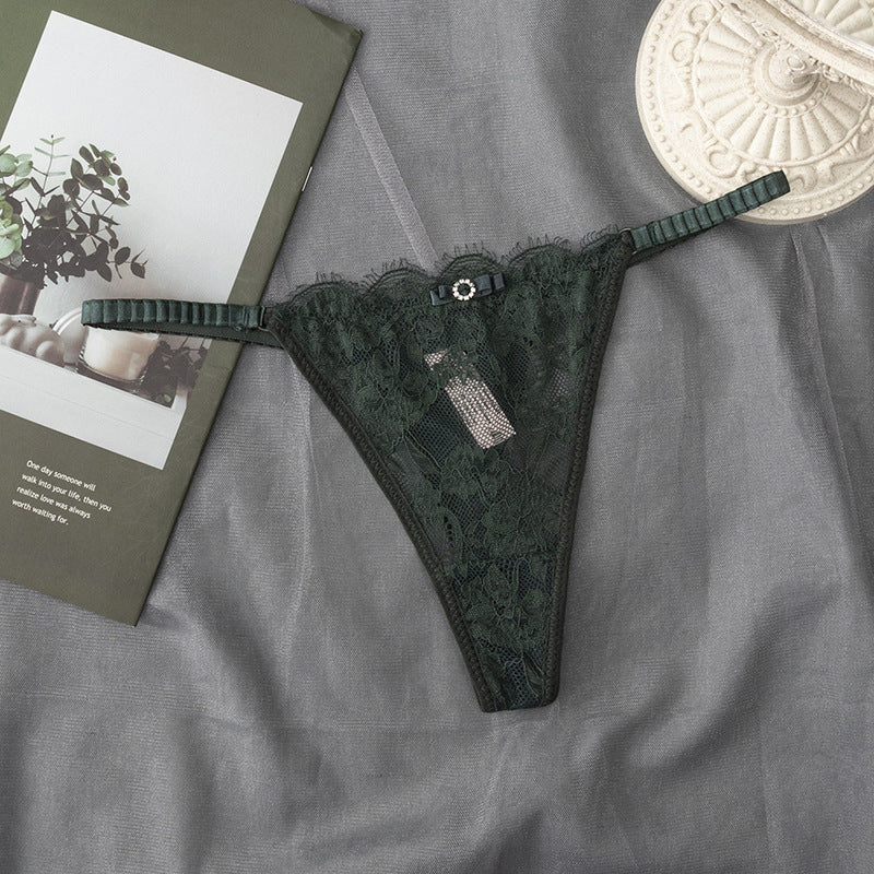 Cotton Low-waist Thong Women Transparent Sexy