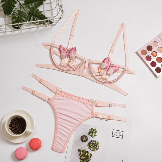 European And American Hot Models New Women's Sexy Butterfly Element Girl Sexy Lace Stitching Suit