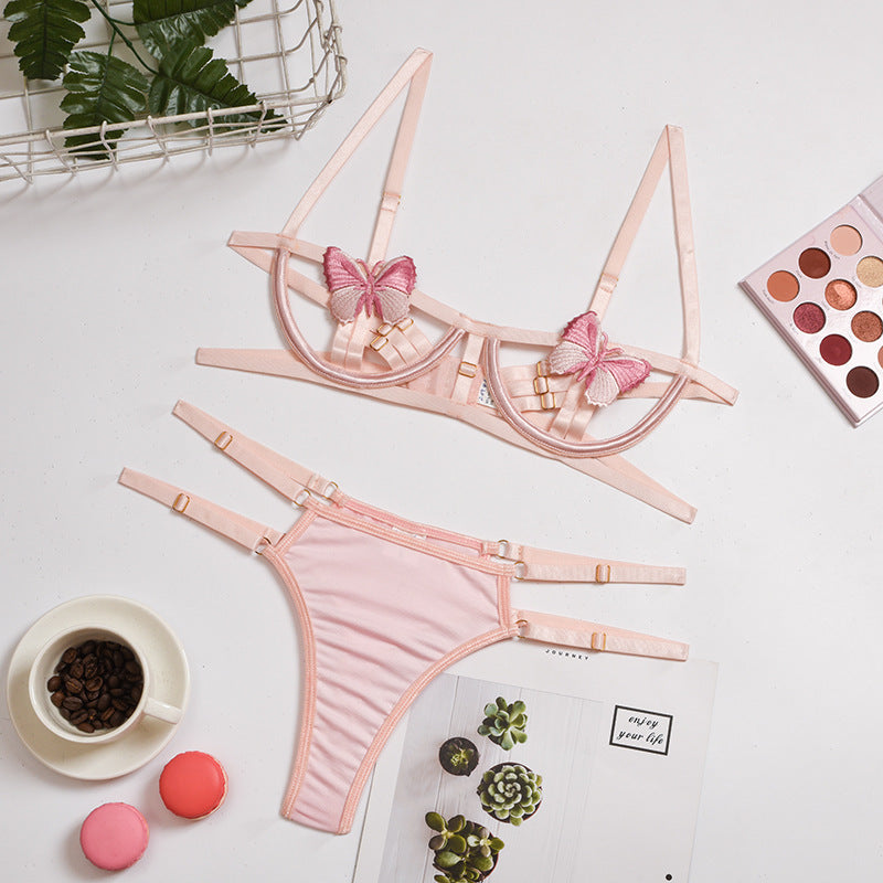 European And American Hot Models New Women's Sexy Butterfly Element Girl Sexy Lace Stitching Suit