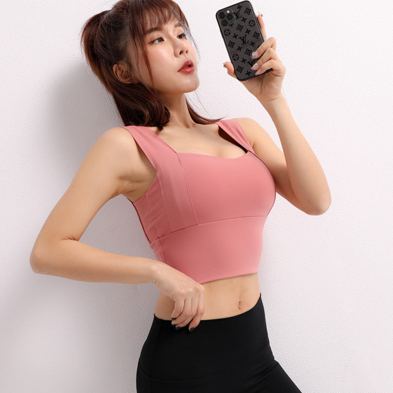 European And American New Shockproof Running Sports Underwear Women Gather Quick-Drying Beauty Back Fitness Bra And Wear Yoga Vest