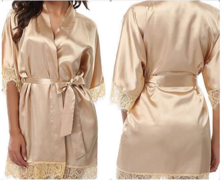 Sexy Faux Ice Silk Plus Size Nightgown