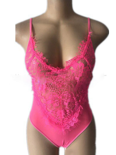 Lace One-Piece Sexy Hollow Eyelash Underwear
