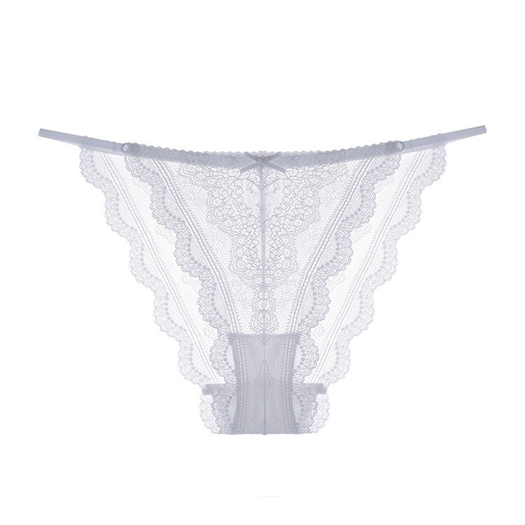 Sexy Thin Strap Full Lace Thin Briefs Breathable And Comfortable Women's Panties