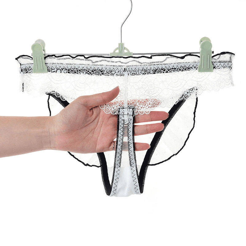 Lace Sexy Thong Sexy Low Waist Mesh Transparent Briefs