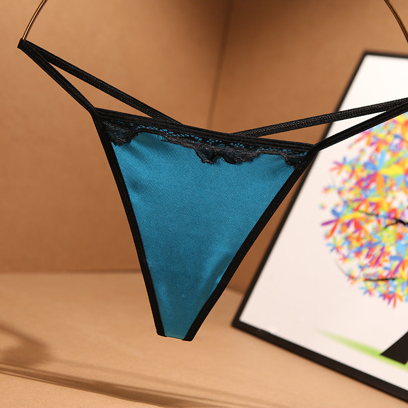 Seamless Hot Temptation Sexy Panties European And American Imitation Silk Ting Underwear