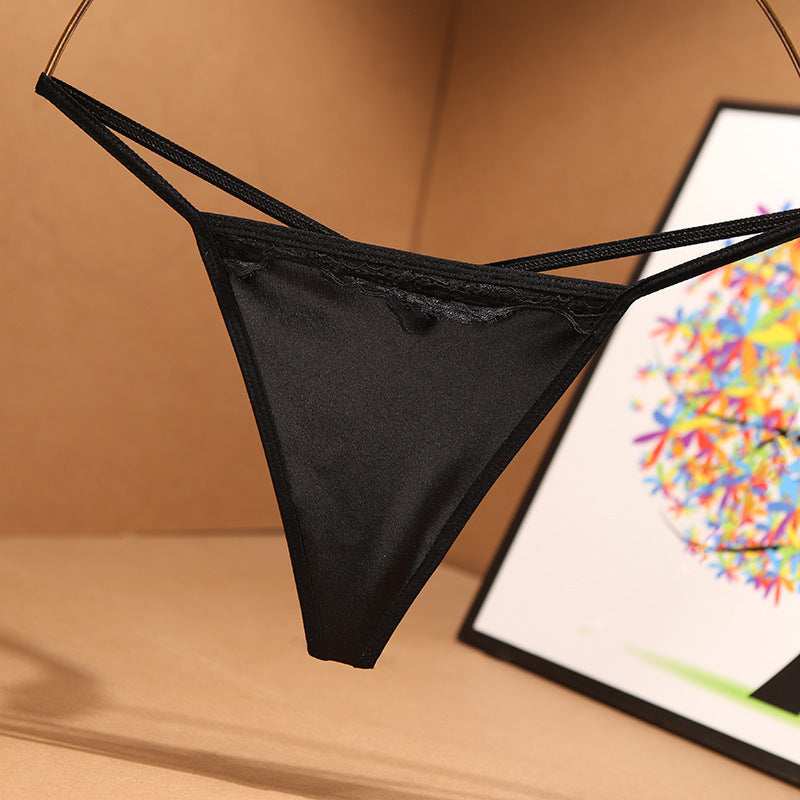 Seamless Hot Temptation Sexy Panties European And American Imitation Silk Ting Underwear