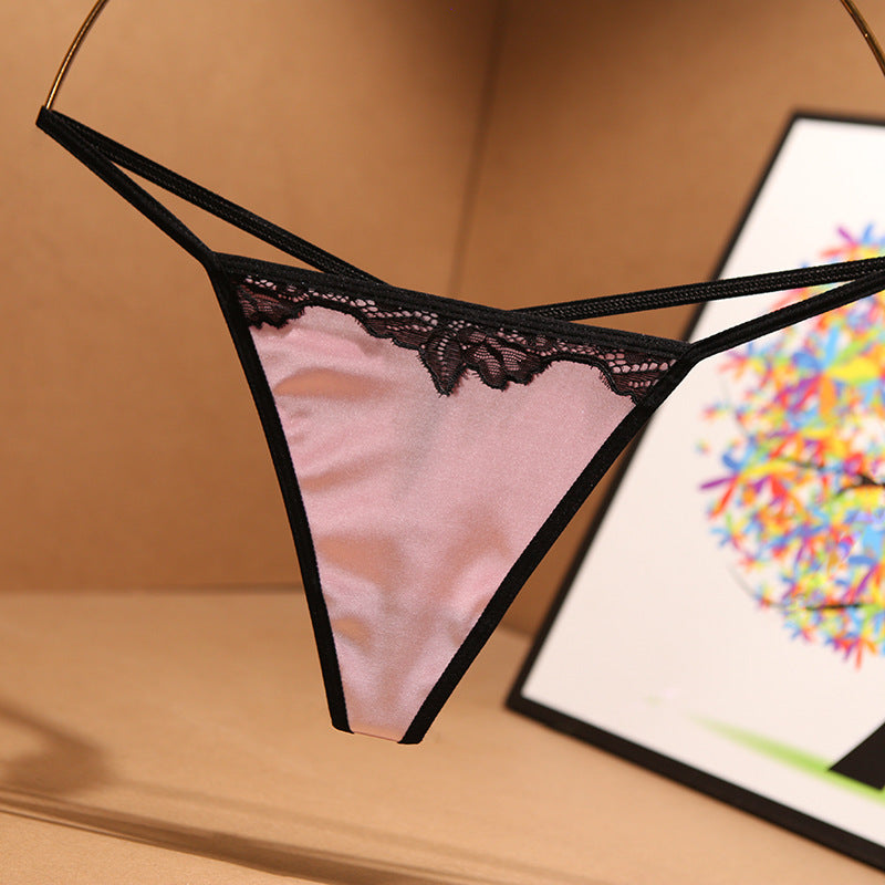 Seamless Hot Temptation Sexy Panties European And American Imitation Silk Ting Underwear