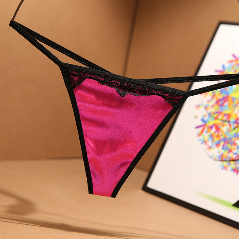 Seamless Hot Temptation Sexy Panties European And American Imitation Silk Ting Underwear