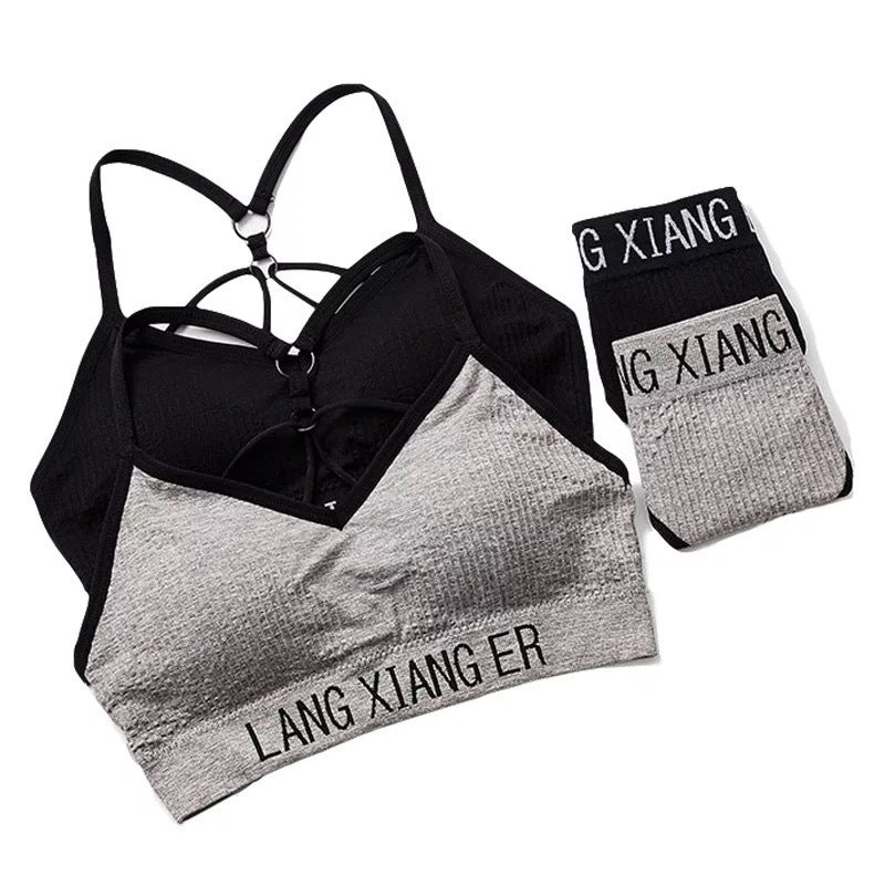 Parachute Beautiful Back Sexy Explosion Style Wrapped Chest Threaded Sling No Steel Ring Tube Top Girl Comfortable Letter Sports Suit