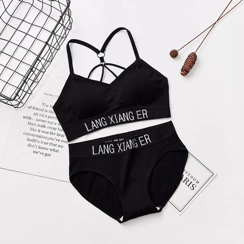 Parachute Beautiful Back Sexy Explosion Style Wrapped Chest Threaded Sling No Steel Ring Tube Top Girl Comfortable Letter Sports Suit