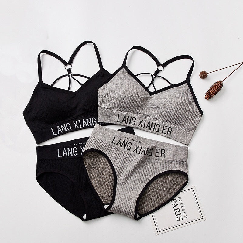 Parachute Beautiful Back Sexy Explosion Style Wrapped Chest Threaded Sling No Steel Ring Tube Top Girl Comfortable Letter Sports Suit