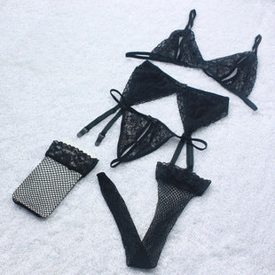 Ladies Sexy Bikini Lace Suit No Socks Sexy Lingerie